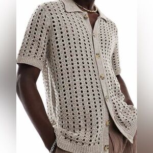 Knit Short Sleeve Cardigan